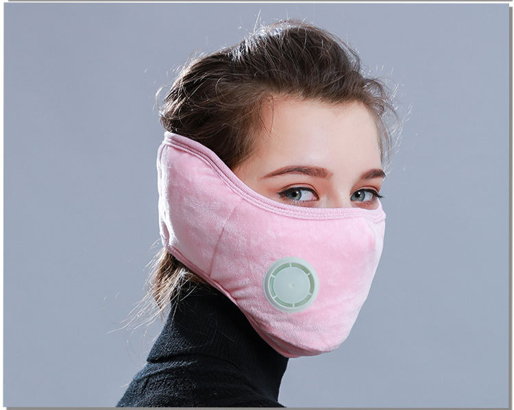 winter ear protective breather valve PM 2.5 dustproof face mask